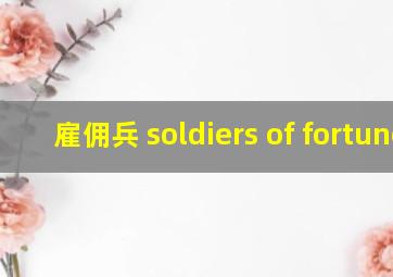 雇佣兵 soldiers of fortune